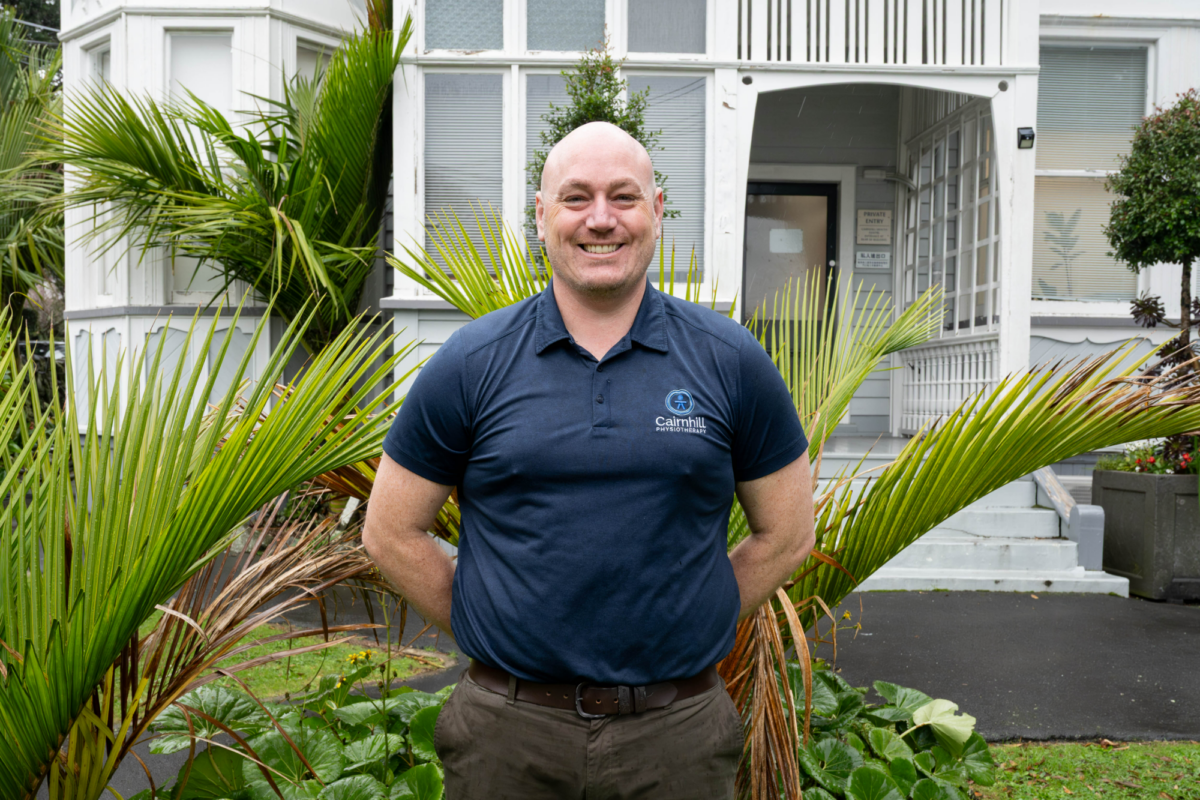 A Cairnhill physiotherapist outside the clinic