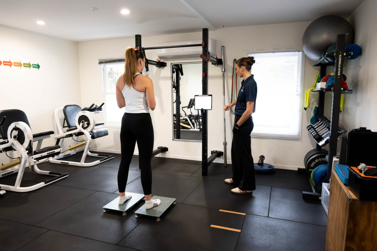 Equipment in the on-site rehabilitation gym at Cairnhill Physiotherapy